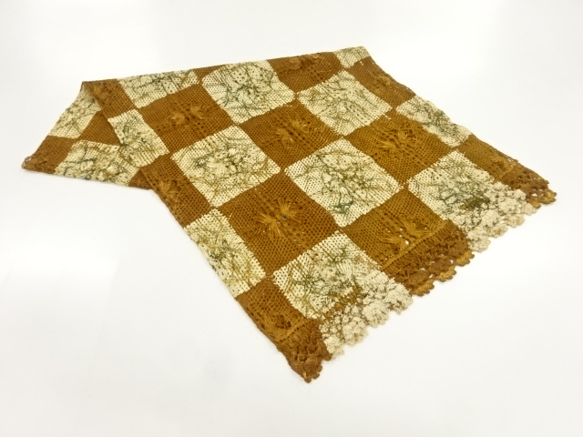 JAPANESE SHAWL / RIBBON LACE / CHECKERED